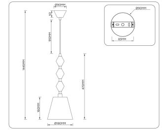 Подвесной светильник Ambrella Light LH75405