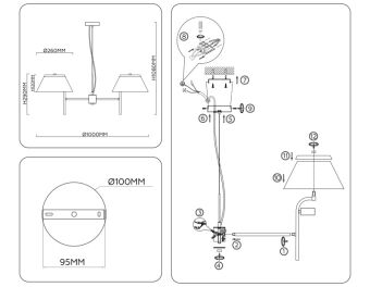 Подвесная люстра Ambrella Light LH72473