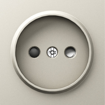 Накладка для розетки без заземления, со шторками 16A 250 В~, матовый кашемир, серия A07