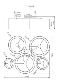 Накладной светильник Moderli V11398-5C