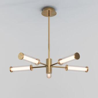 Люстра на штанге Eurosvet 50386/5 LED латунь