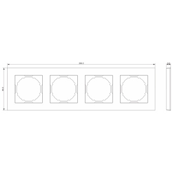 Рамка 4-я, матовый кашемир, серия A07