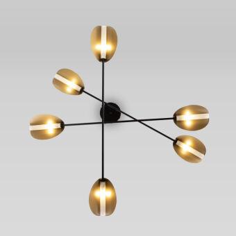 Накладная люстра Eurosvet 70148/6 черный/золото