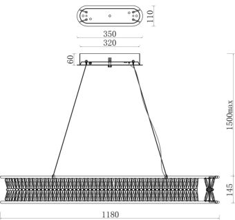 Подвесная люстра Fluorite FL1181-9PO
