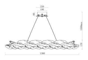 Подвесная люстра Fluorite FL1182-9PO