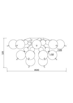 Накладная люстра Maytoni MOD133CL-04BS