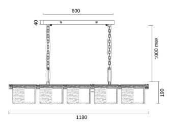 Подвесная люстра Fluorite FL1104-5P