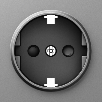 Накладка для розетки Schuko с заземлением, со шторками 16A 250 В~, серия A07