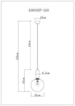 Подвесной светильник ARTE Lamp A3034SP-1GO