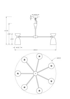 Подвесная люстра Maytoni MOD113PL-07W