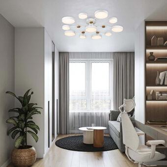 Люстра на штанге LED4U L3201-960 WT