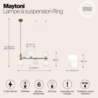 Подвесная люстра Maytoni MOD013PL-06BS1