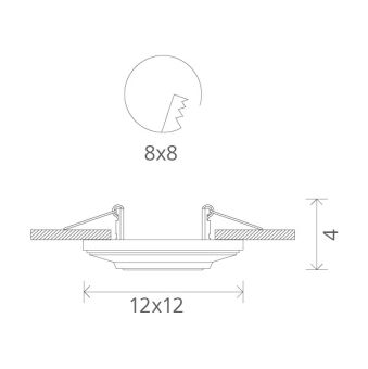 Встраиваемый светильник ARTE Lamp A5307PL-1WH