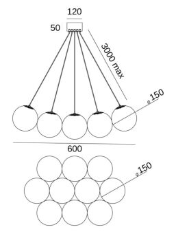 Подвесная люстра Fluorite FL1048-10P