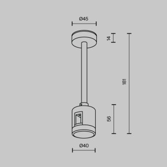 Стойка Maytoni Technical TRA156C-IPCL1-B