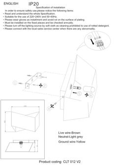 Бра Crystal Lux CLT 012 BL-GO V-2
