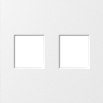 Накладка 2-я для розеток RJ45, TV, SAT, матовый белый, серия A07