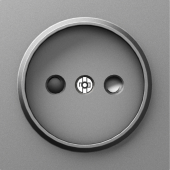 Накладка для розетки без заземления, со шторками 16A 250 В~, сталь, серия A07