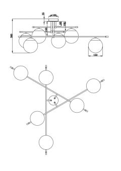 Люстра на штанге Maytoni MOD048CL-06G