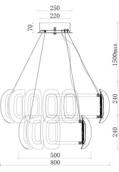 Подвесная люстра Fluorite FL1183-20P