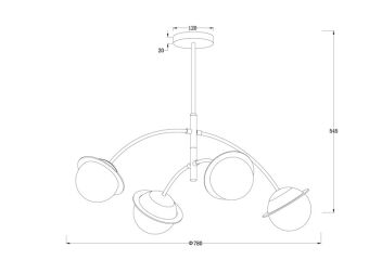 Люстра на штанге Freya FR5323CL-04CH