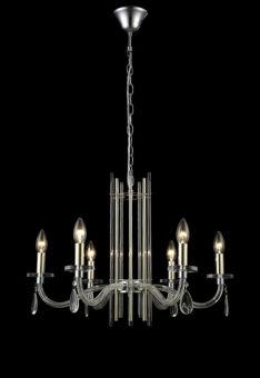 Подвесная люстра Crystal Lux AURELIO SP6 GOLD+CHROME/TRANSPARENT