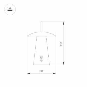 Уличный настольный светильник Arlight 043587