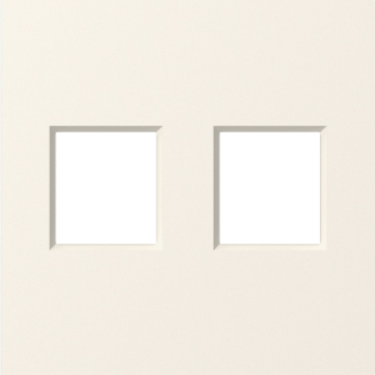 Накладка 2-я для розеток RJ45, TV, SAT, матовый кремовый, серия A07