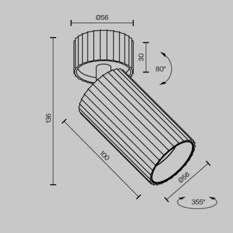 Спот Maytoni Technical C108CL-01-GU10-BS