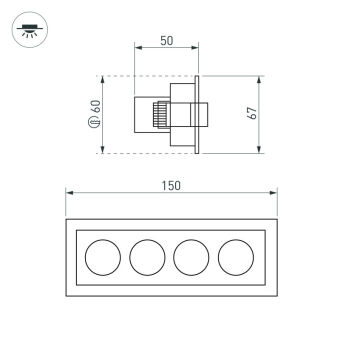 Встраиваемый светильник Arlight 032229