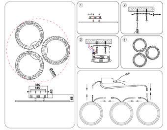 Накладная люстра Ambrella Light FA4050