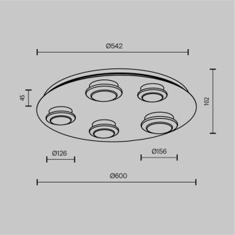 Накладная люстра Maytoni MOD361CL-L58BS3K