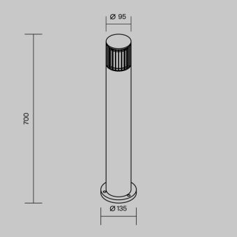 Садово-парковый светильник Maytoni O492FL-01GF