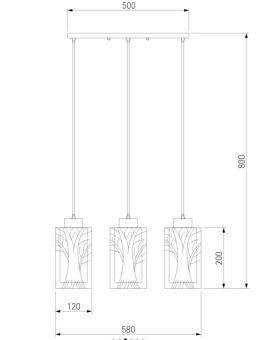 Подвесной светильник Eurosvet 50001/3 хром