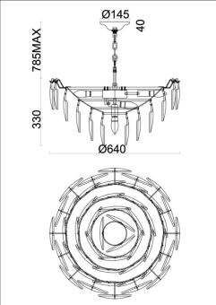 Подвесная люстра Fluorite FL1152-13P