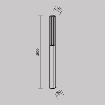 Садово-парковый светильник Maytoni O480FL-L25B3K