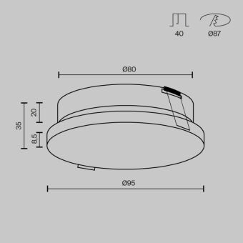Встраиваемый светильник Maytoni Technical DL067-GX53-W
