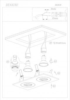 Встраиваемый светильник Denkirs DK2020-WH
