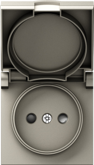 Накладка для розетки без заземления, с крышкой, 16A 250 В~, матовый кашемир, серия A07