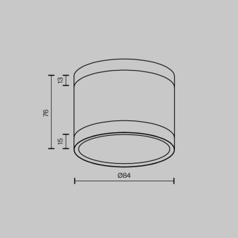 Накладной светильник Maytoni Technical C120CL-GX53-W