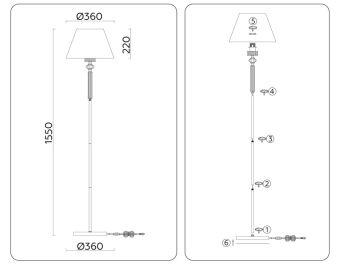 Торшер Ambrella Light LH71028