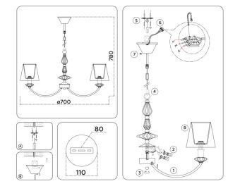 Подвесная люстра Ambrella Light LH75024