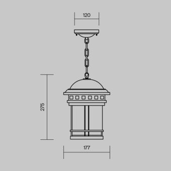 Подвесной уличный светильник Maytoni O031PL-01BR