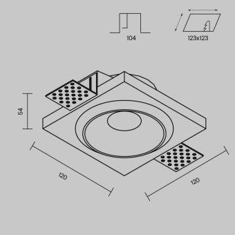Встраиваемый светильник Maytoni Technical DL124-GU10-01-TRS-W