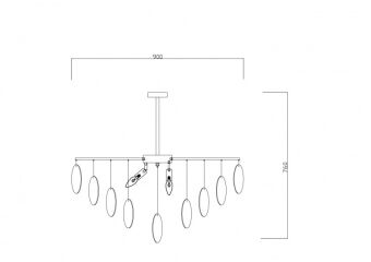 Люстра на штанге Freya FR5104PL-08BS2