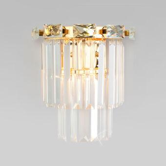 Бра Eurosvet 10130/1 золото/прозрачный хрусталь Strotskis
