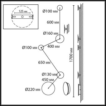 Бра Odeon Light 7115/30WL
