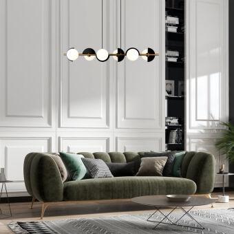 Подвесная люстра Eurosvet 70149/6 черный/латунь