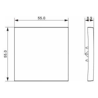 Клавиша 1-я для перекрёстного переключателя, матовый кашемир, серия A07