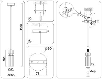 Подвесной светильник Ambrella Light LH56111
